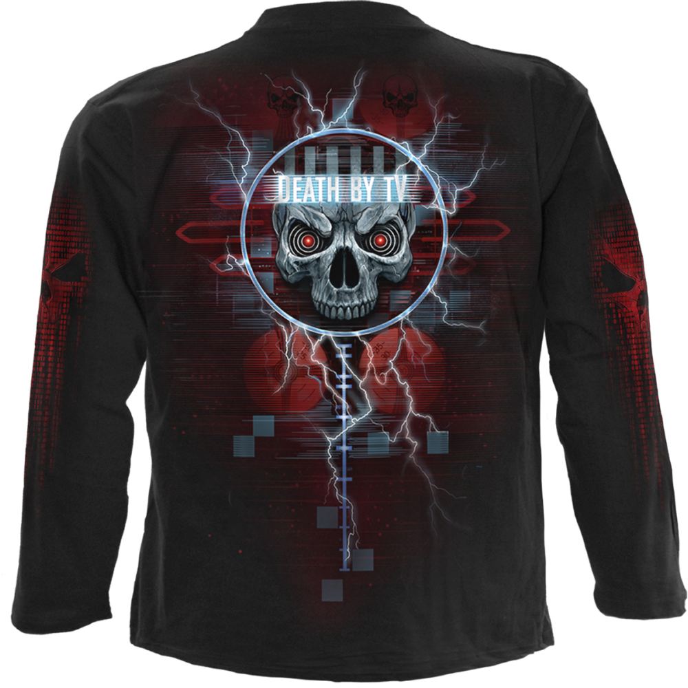Spiral - Death By Tv Longsleeve shirt - Zwart